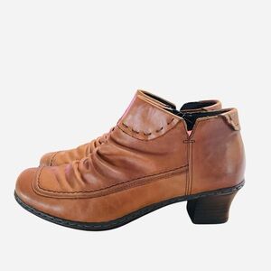 Rieker Antistress Ankle Boot Light Brown Leather Women's Sz EUR 40 US 8.5-9